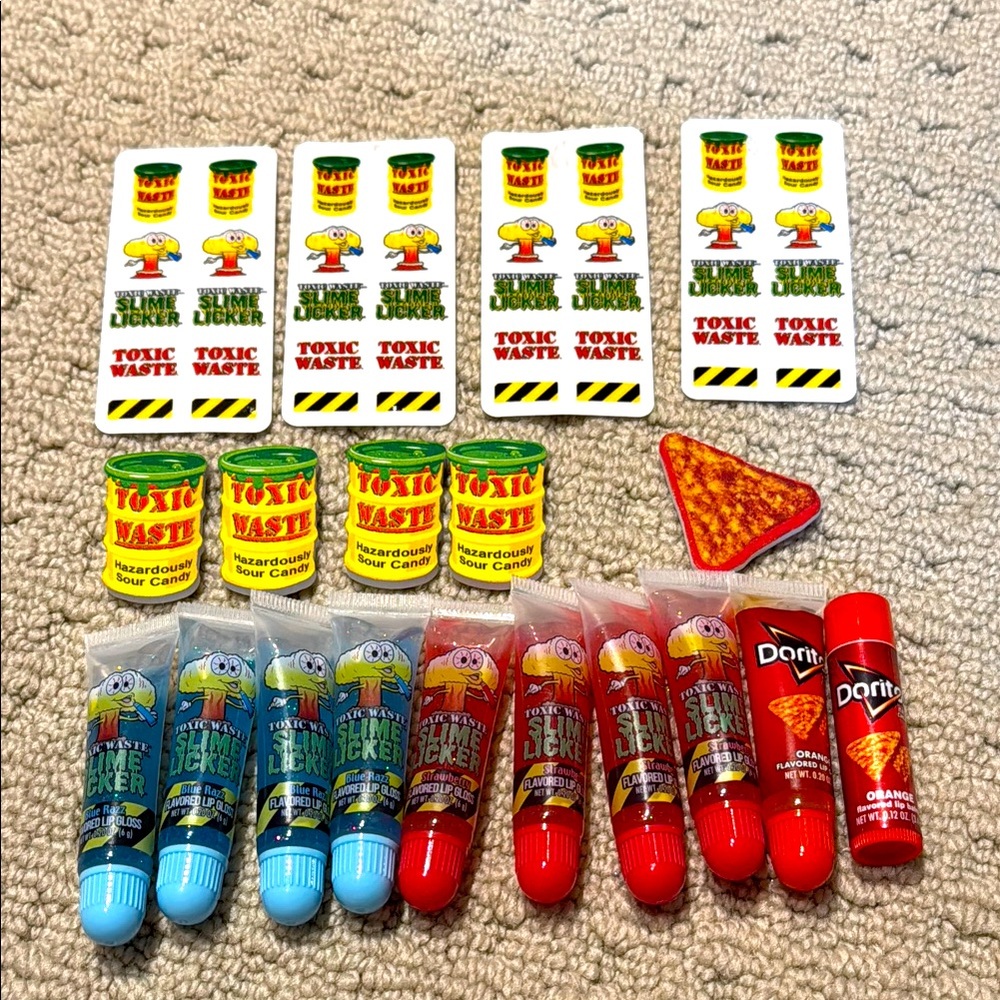 New 19 Mixed Pieces Toxic Waste & Doritos Makeup Bundle